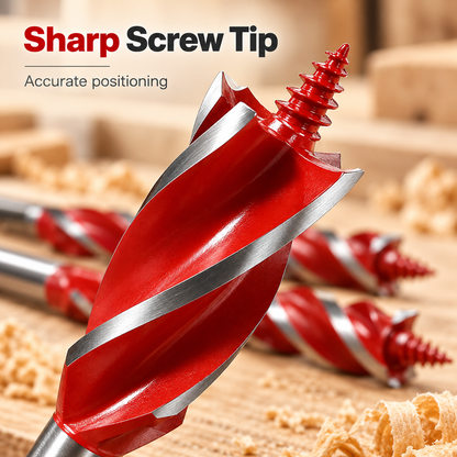 💯🔥8PCS Complete Wood Drilling Set – 10–25mm Heavy-Duty 4-Flute Bits for Every Job