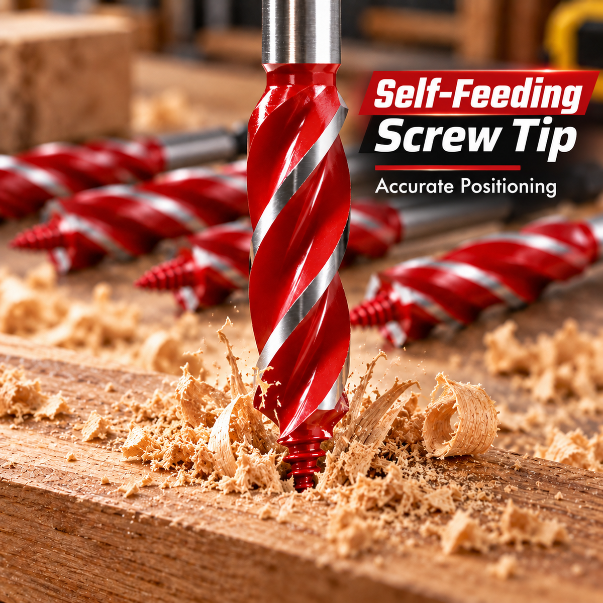 💯🔥8PCS Complete Wood Drilling Set – 10–25mm Heavy-Duty 4-Flute Bits for Every Job