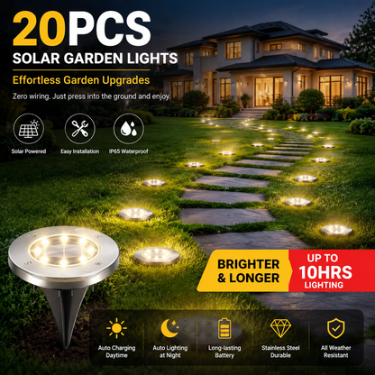 ✨🏡8-LED Solar Garden Lights – Waterproof Outdoor Pathway Decor