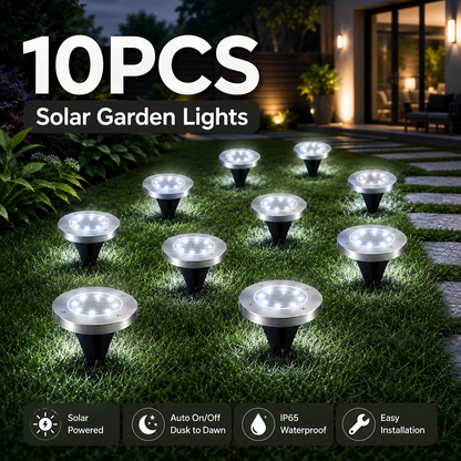✨🏡8-LED Solar Garden Lights – Waterproof Outdoor Pathway Decor