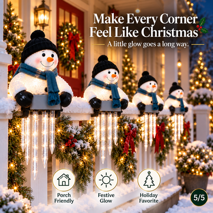 🔥 Today 49% OFF - WinterGlow Snowman Icicle Lights – Magical Christmas Decoration