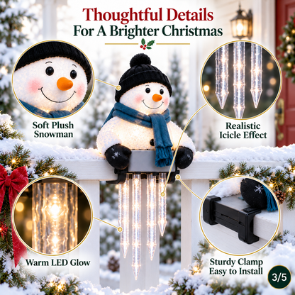🔥 Today 49% OFF - WinterGlow Snowman Icicle Lights – Magical Christmas Decoration