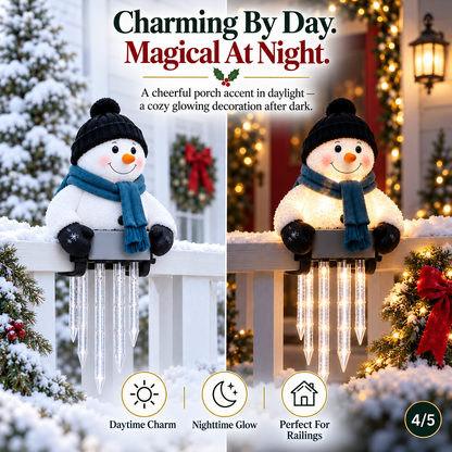 🔥 Today 49% OFF - WinterGlow Snowman Icicle Lights – Magical Christmas Decoration