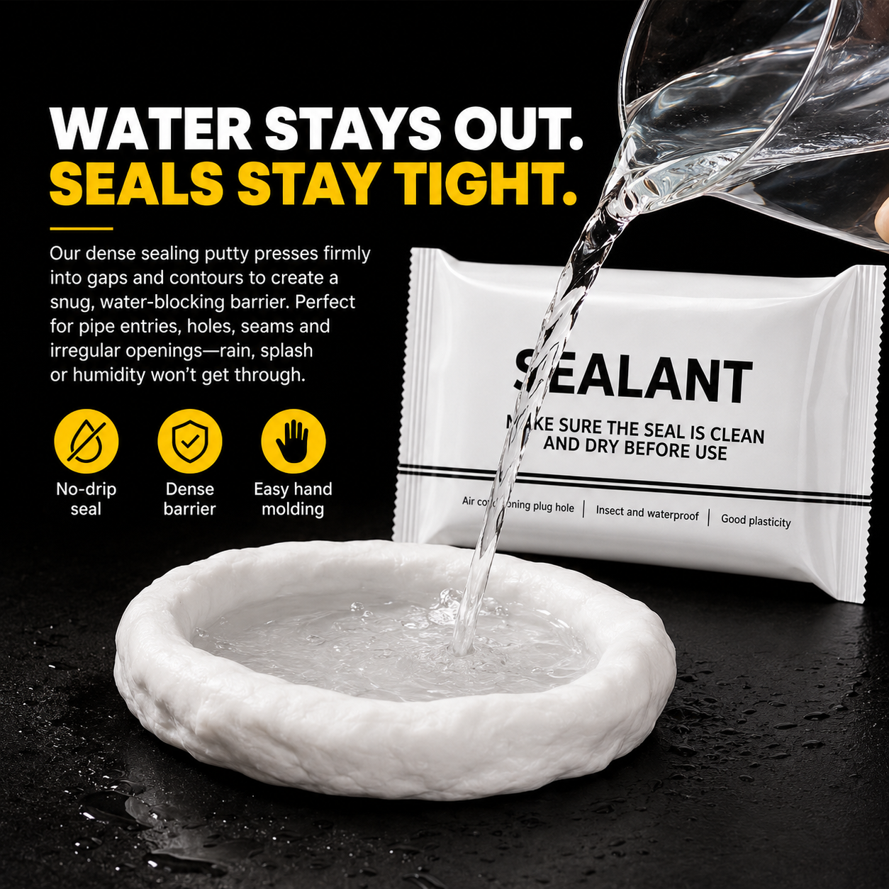 🌿 Eco-Friendly Sealing Putty – Gap, Crack & Hole Filler