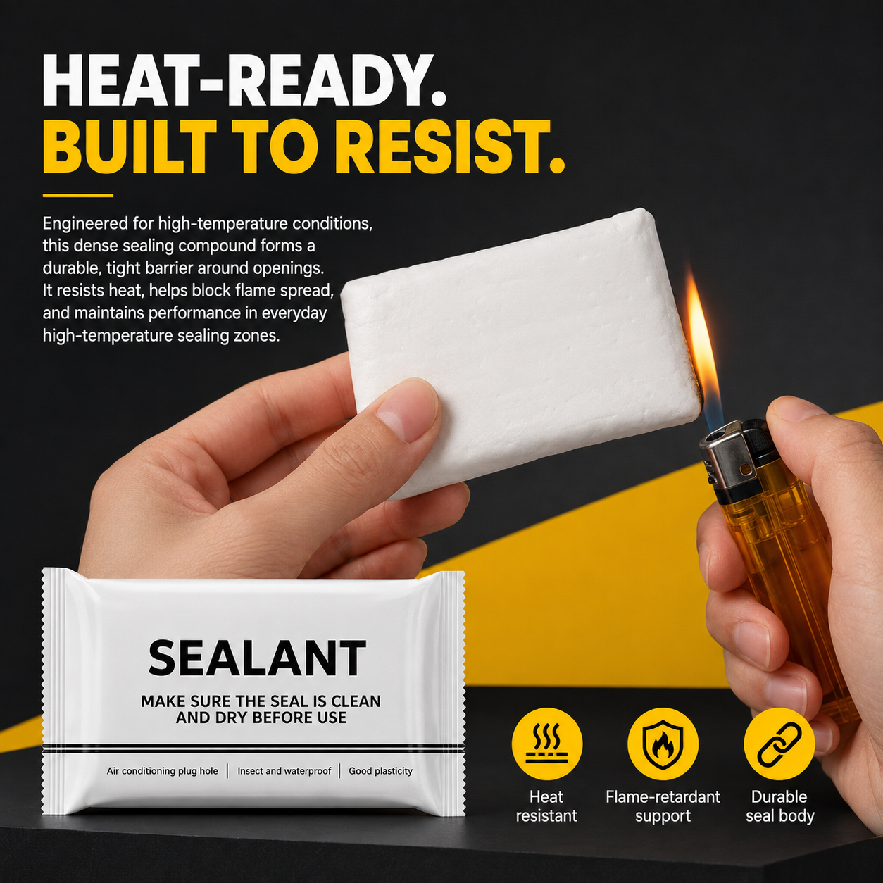 🌿 Eco-Friendly Sealing Putty – Gap, Crack & Hole Filler