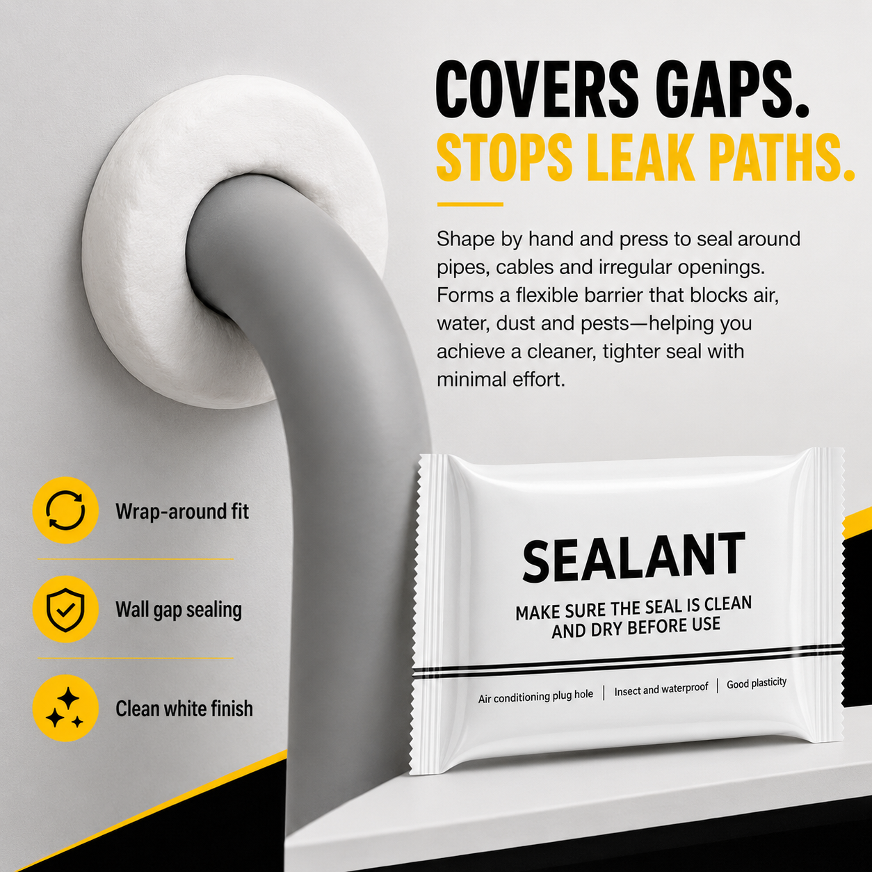 🌿 Eco-Friendly Sealing Putty – Gap, Crack & Hole Filler