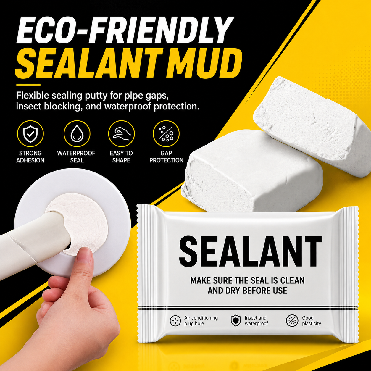 🌿 Eco-Friendly Sealing Putty – Gap, Crack & Hole Filler