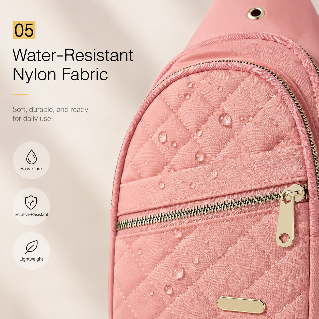 Solid Color Quilted Fanny Pack for Women - Large Capacity