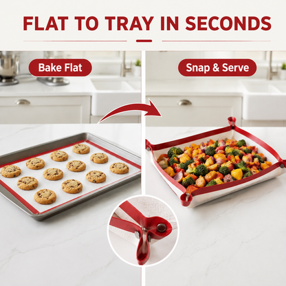 Full Size Silicone Baking Mat with Snap Lock Edges