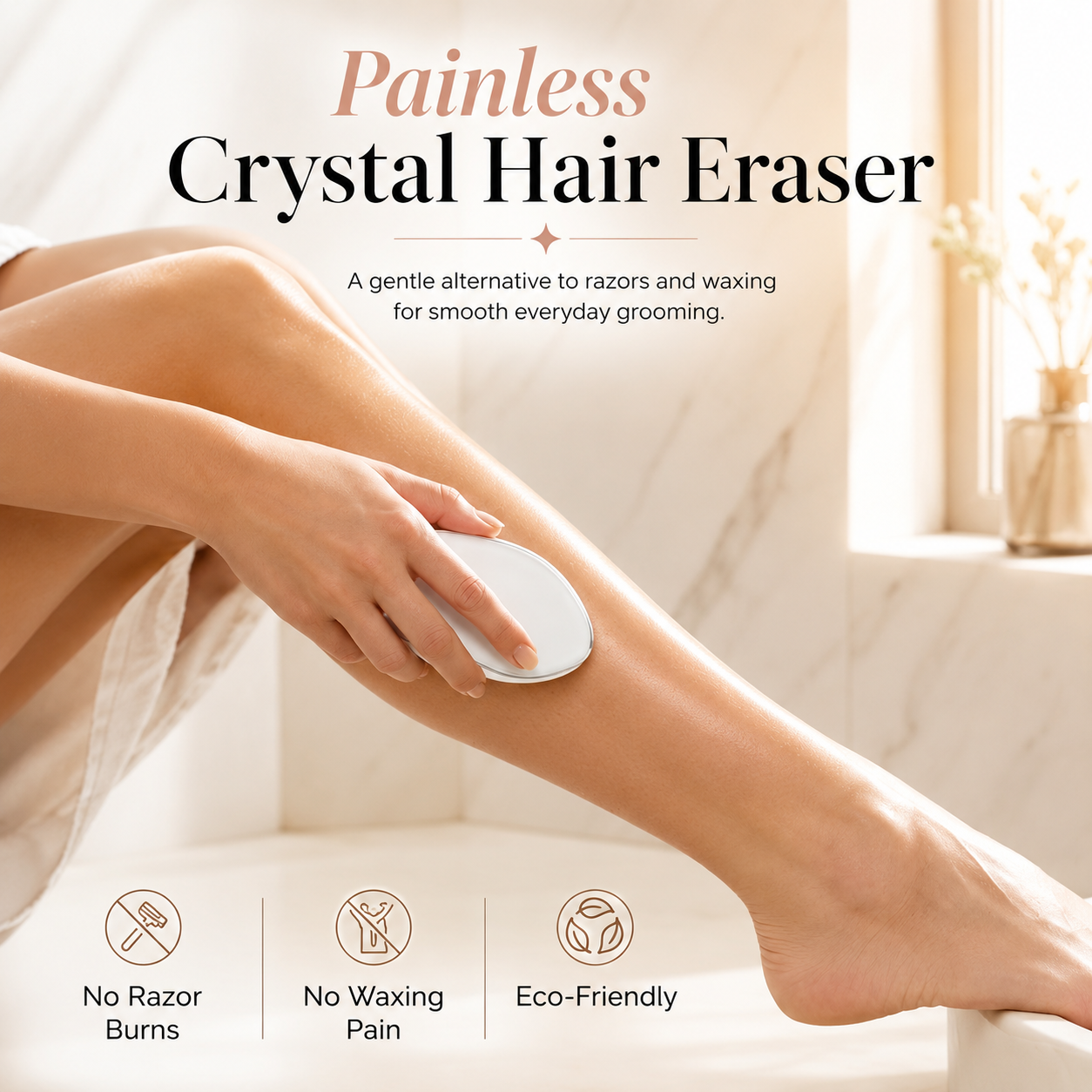 ✨ Crystal Hair Eraser – Reusable Hair Removal & Exfoliation