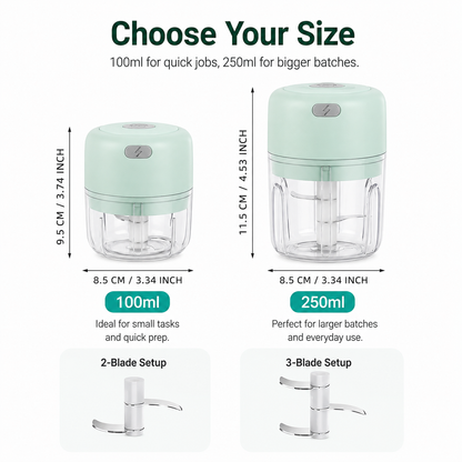 🌿 USB Rechargeable Herb Grinder – Mini Electric Chopper