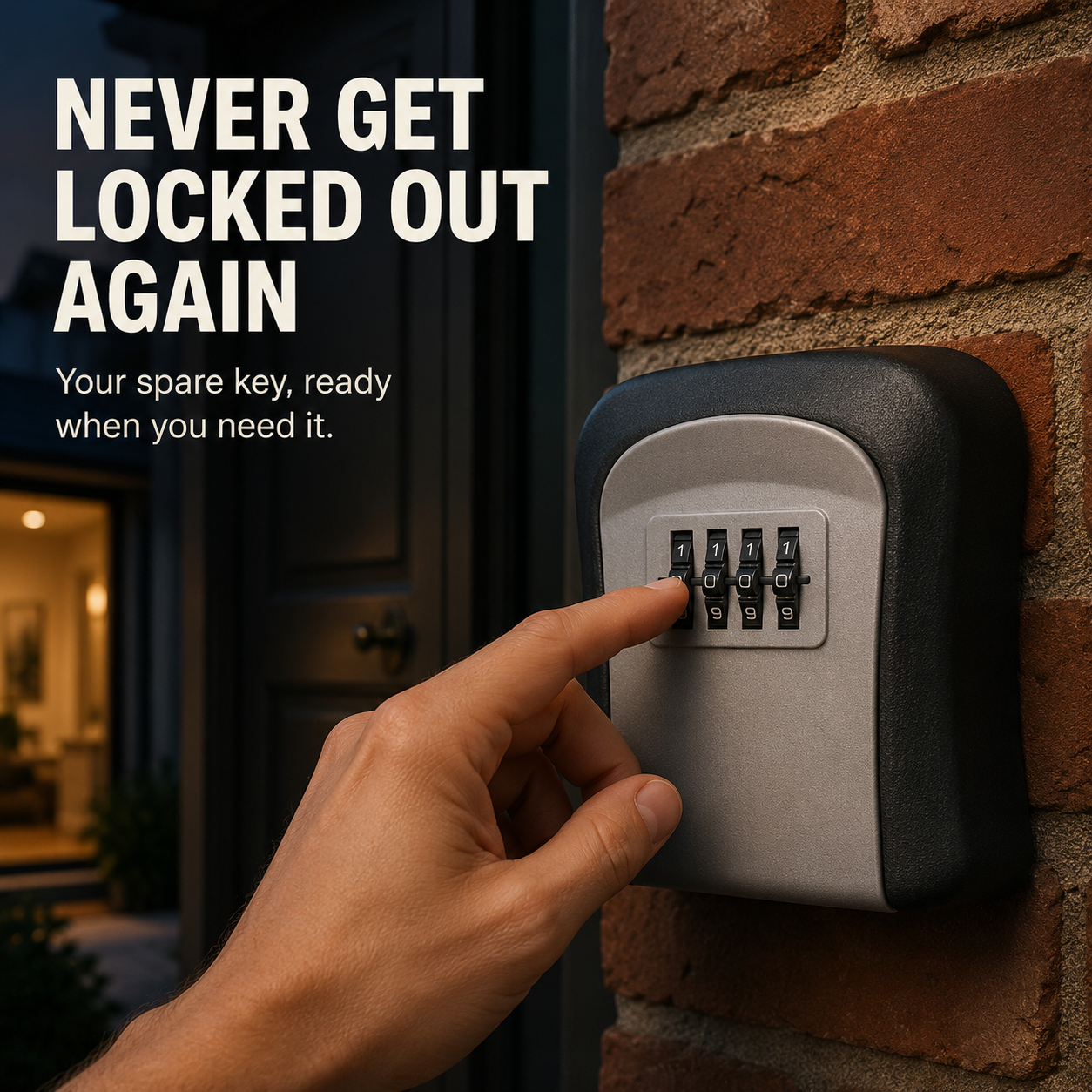 Never Get Locked Out Again 🔐 | 4-Digit Wall-Mounted Key Lock Box