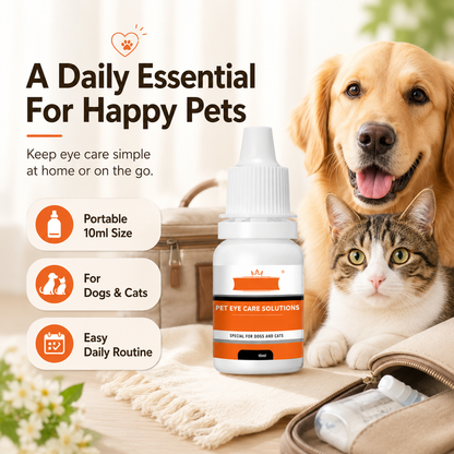 🐾 Pet Eye Wash Drops – Tear Stain Cleanup & Daily Eye-Area Care