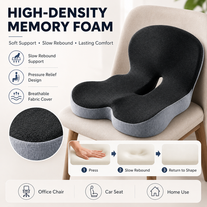✨50% off on the last day| Sitting All Day? This Cushion Helps Relieve Back & Tailbone Pressure Instantly