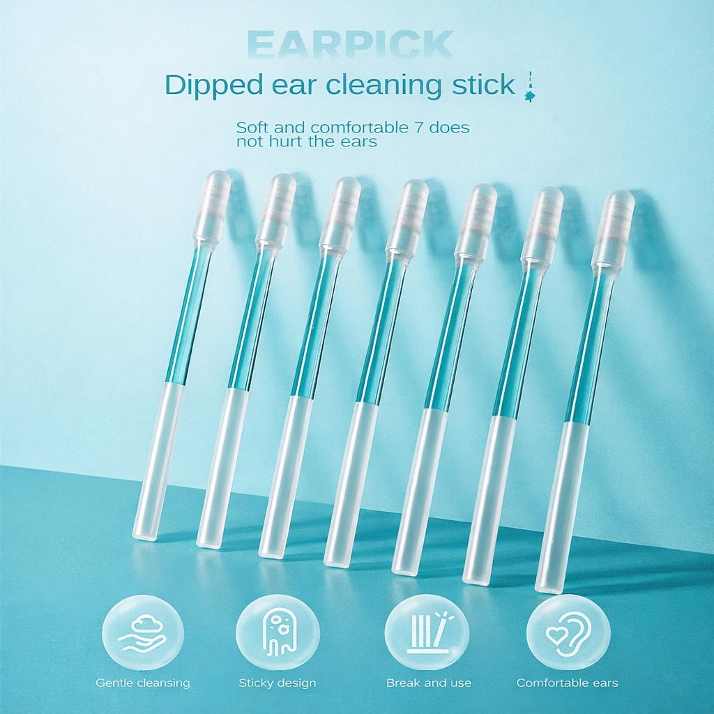 💦 Sticky Ear Cleaning Sticks – Gentle Visible Earwax Pickup👂