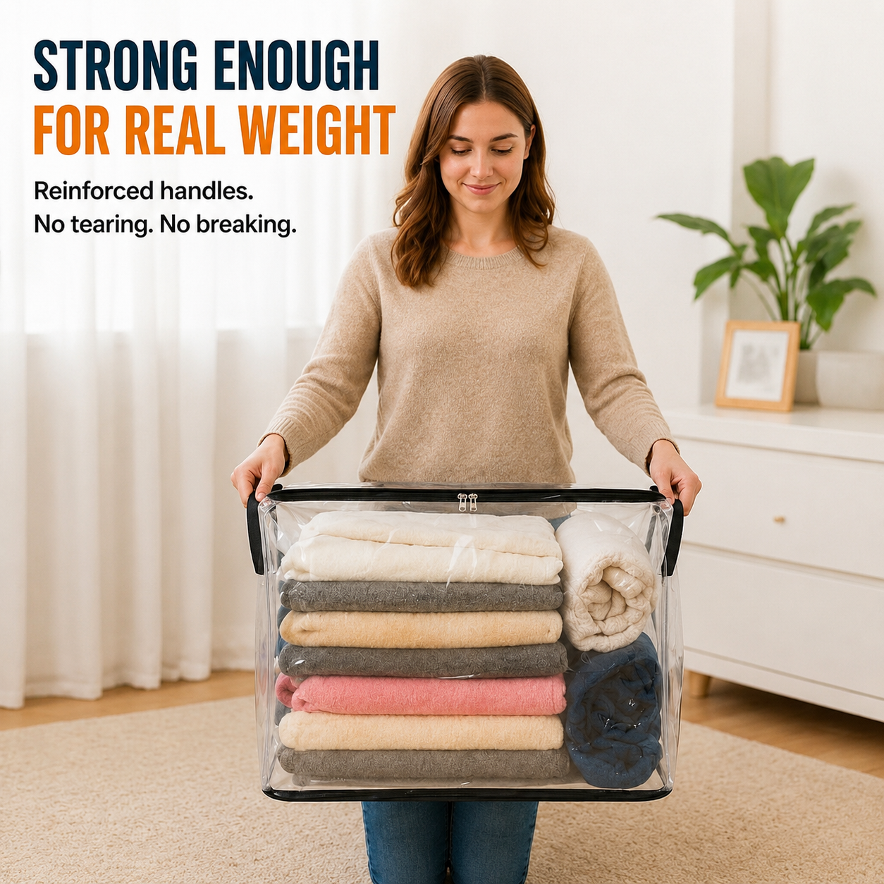 🎁 Mother's Day Sale 55% OFF 🎁 Heavy-Duty Clear Storage Bag for Clothes & Moving