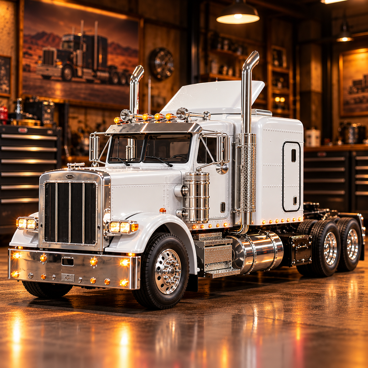 🔥LAST DAY 49% Candy Apple Red American Truck Model Kit – Build Your Own Classic Semi Truck