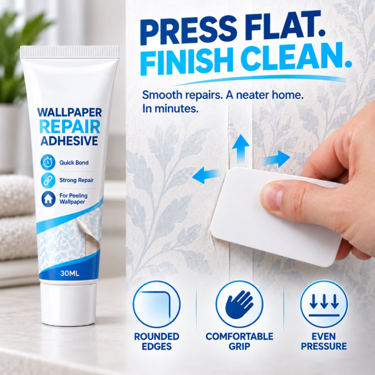 🧱 Wallpaper Repair Adhesive Kit – Seam & Edge Repair Glue ✨