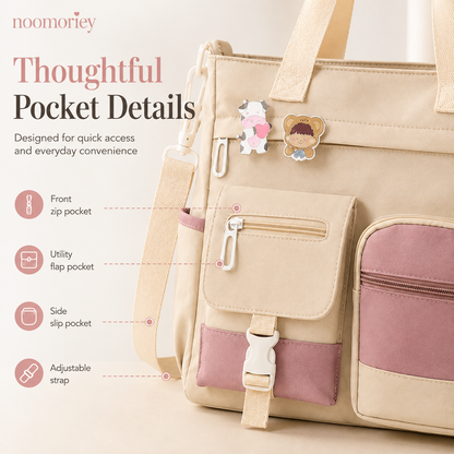 🎀👜Large Canvas Shoulder Bag – Perfect for College, Work & Daily Life