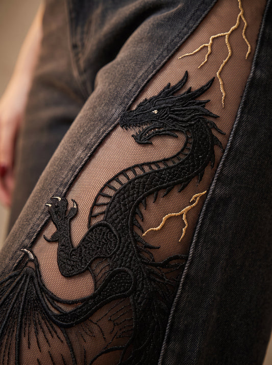 🐉 ONLY 100 MADE! 40% OFF Dragon Flare Jeans – Once They're Gone, They're Gone!