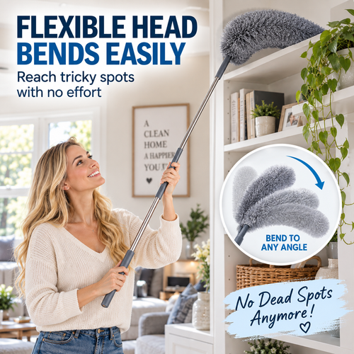 ✨🧹 Telescopic Microfiber Duster – Clean High & Hard-to-Reach Areas