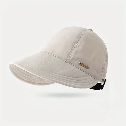 Women's Wide Brim Sun Visor Hat – UPF 50+ Open Top Cap for Ponytails, Golf & Beach