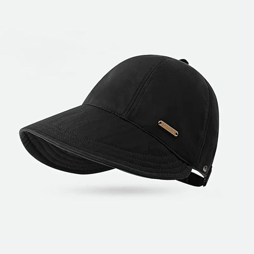 Women's Wide Brim Sun Visor Hat – UPF 50+ Open Top Cap for Ponytails, Golf & Beach