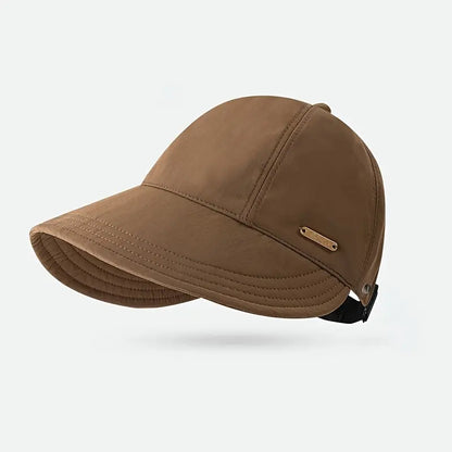 Women's Wide Brim Sun Visor Hat – UPF 50+ Open Top Cap for Ponytails, Golf & Beach