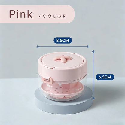 3-in-1 Retainer Soak Case with Drain Tray. Mirror & Cleaning Brush for Aligners & Dentures