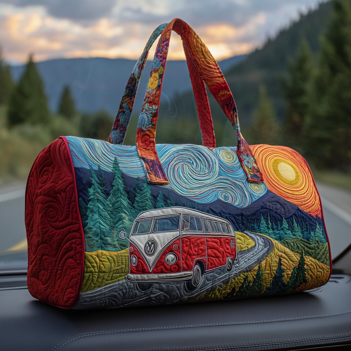 Hippie Van Quilted Duffle Bag GFTOHD9757