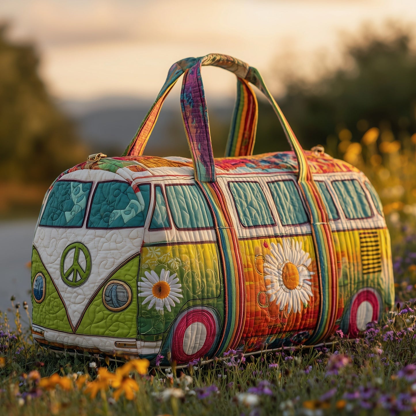Hippie Van Quilted Duffle Bag GFTOMA3268