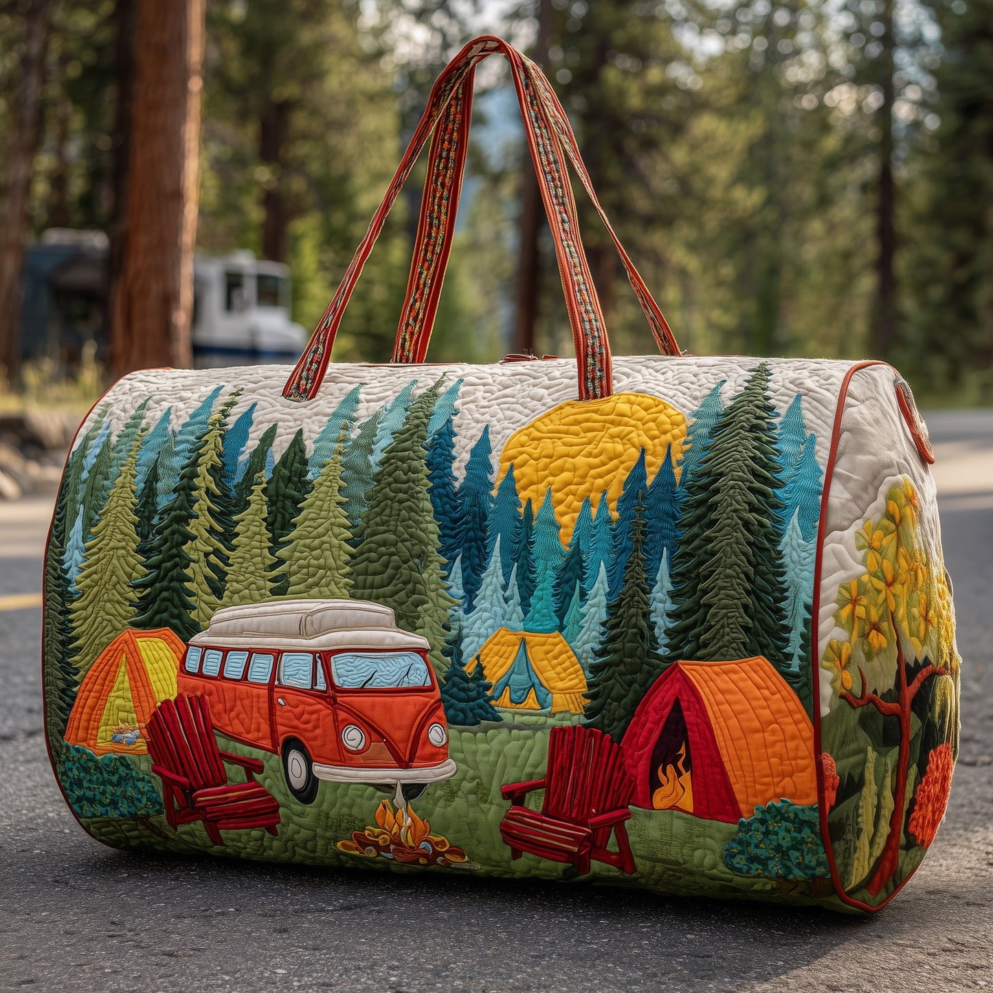 Campfire Dream Quilted Duffle Bag GFTOMA3461