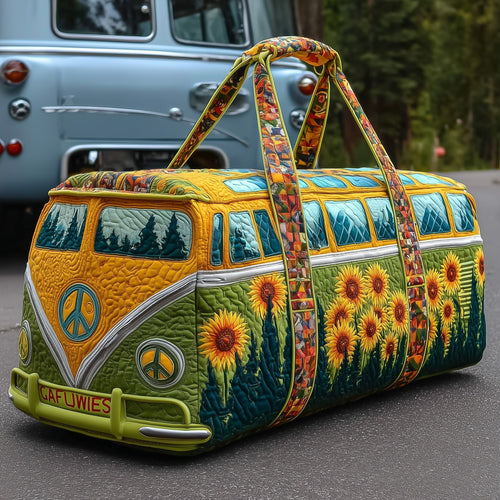 Hippie Sunflower Quilted Duffle Bag GFTONL5865