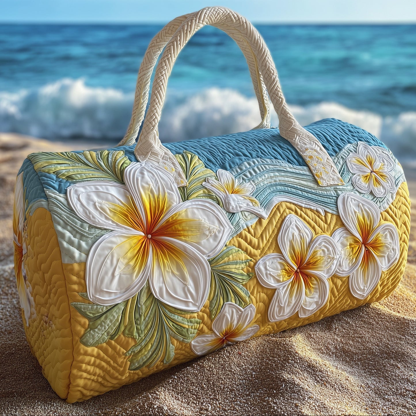 Plumeria Quilted Duffle Bag GFTONT2269