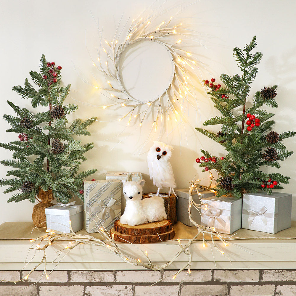 Winter White Woodland Decor - Owl or Deer