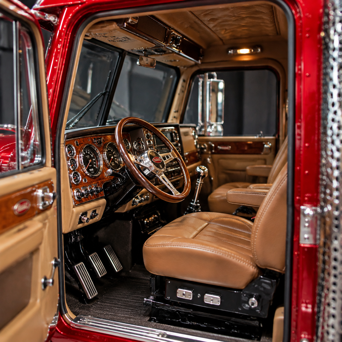 🔥LAST DAY 49% Candy Apple Red American Truck Model Kit – Build Your Own Classic Semi Truck