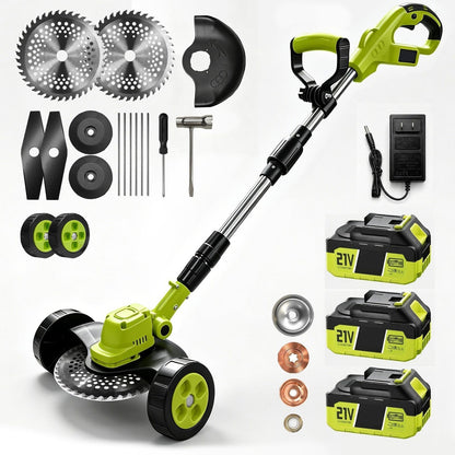 🌿 21V Cordless 3-in-1 Grass Trimmer – Edger & Mini Mower Kit