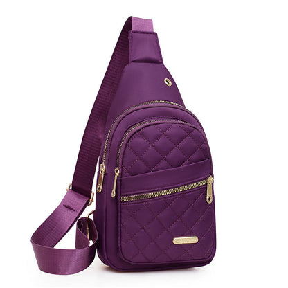 Solid Color Quilted Fanny Pack for Women - Large Capacity