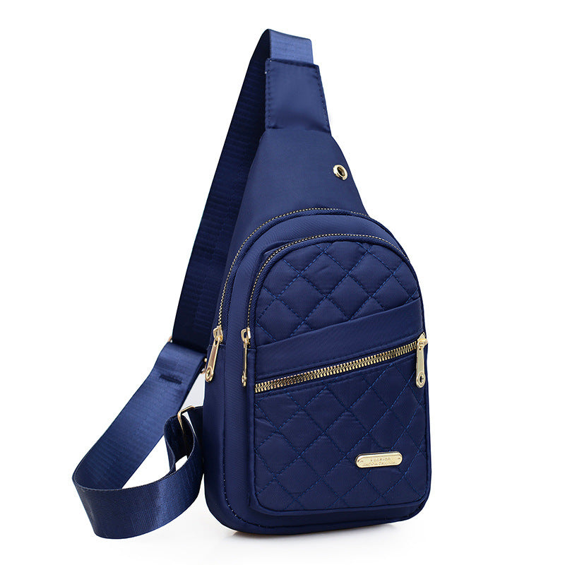 Solid Color Quilted Fanny Pack for Women - Large Capacity