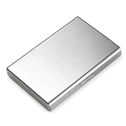 💼 BUSINESS FAVORITE | Premium Metal Card Holder – Slim RFID Wallet with Matte Black Finish