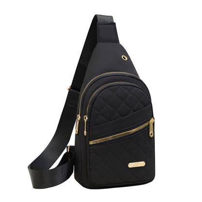 Solid Color Quilted Fanny Pack for Women - Large Capacity