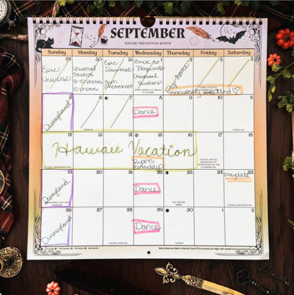 🌙2027 Gothic Weekly Planner – Waiting for the Night Moon & Witchy Organizer ✨