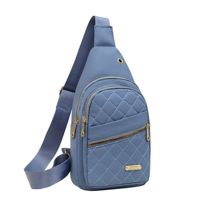 Solid Color Quilted Fanny Pack for Women - Large Capacity