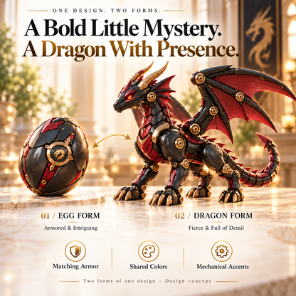 🔥LAST DAY 49% OFF -🐉 Mechanical Dragon Egg – Epic Armored Dragon & Fantasy Collectible ✨