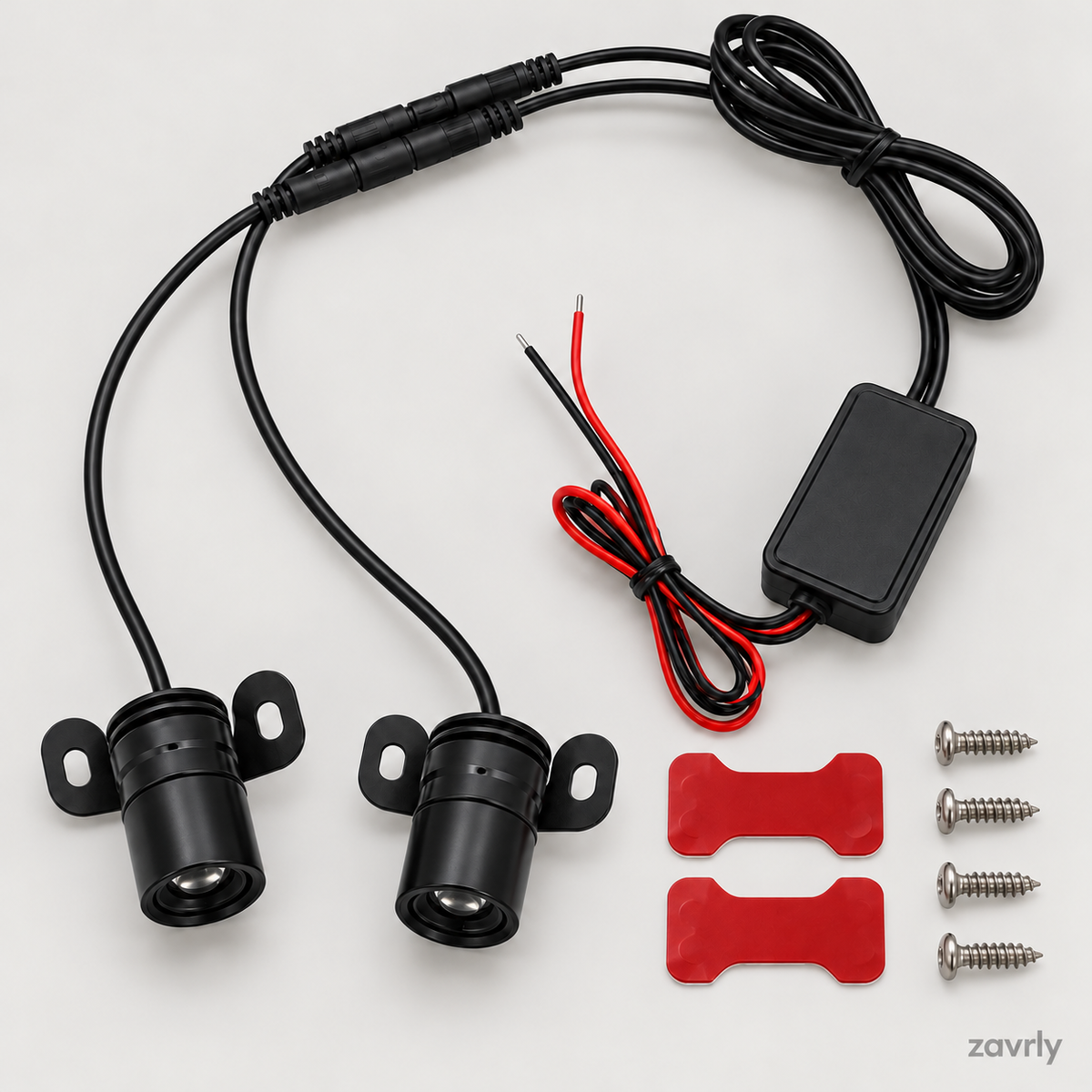 🏍️🔥 Devil Wing Motorcycle LED Ground Projector Lights – 2-Pack