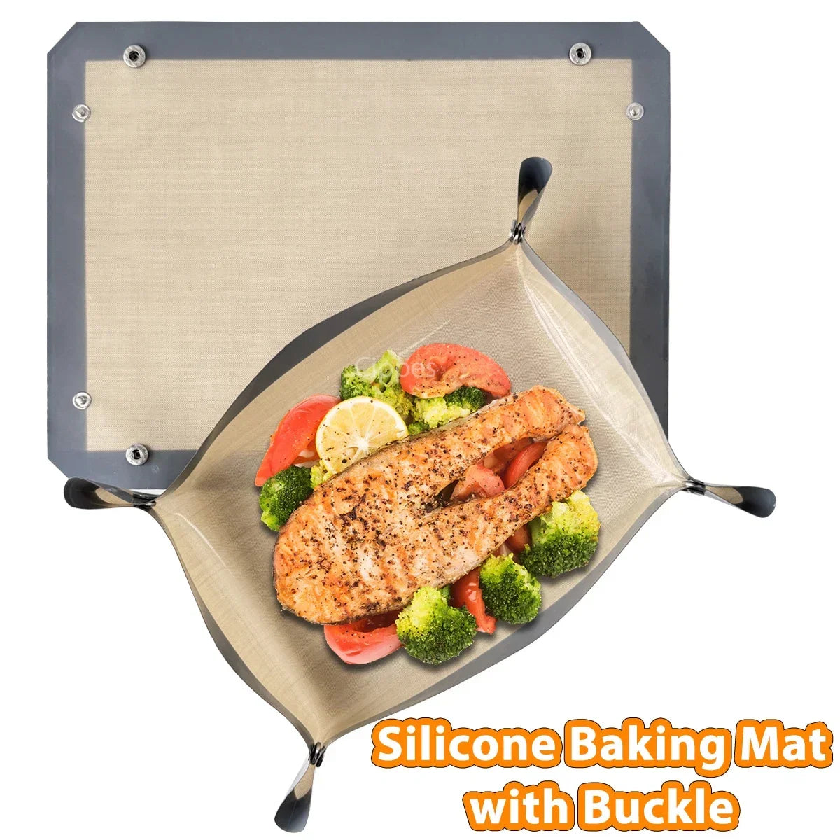Full Size Silicone Baking Mat with Snap Lock Edges