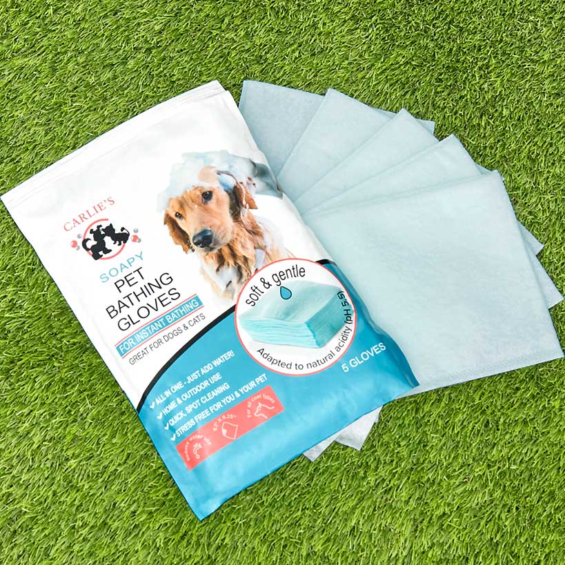 Soapy Pet Bath Gloves Set of 5
