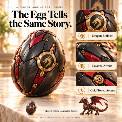 🔥LAST DAY 49% OFF -🐉 Mechanical Dragon Egg – Epic Armored Dragon & Fantasy Collectible ✨