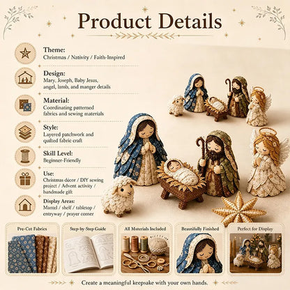 ✨ DIY Patchwork Nativity Scene Sewing Kit