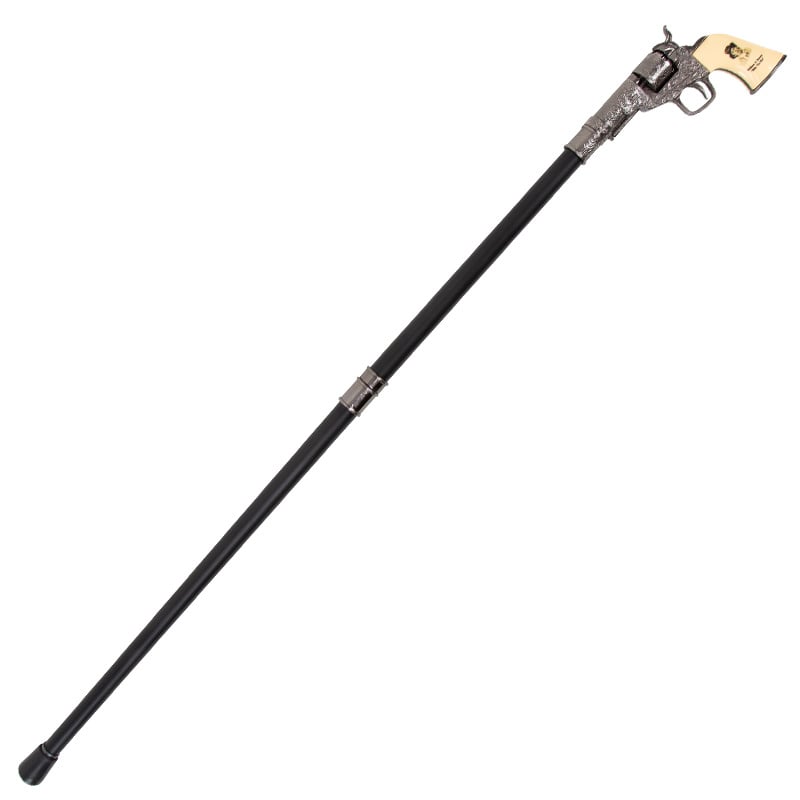 🔫 Western Revolver Walking Cane – Unique Pistol Handle for Collectors & Gentlemen